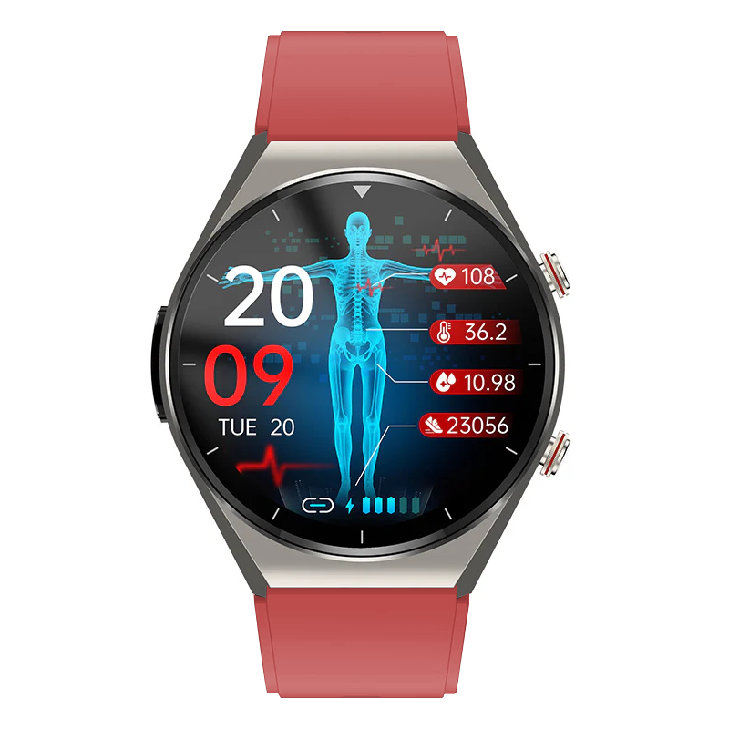 KealthTech K095 Pro One Click Activation of Laser Therapy Non-invasive Blood Glucose Heart Rate Monitor Blood Oxygen Smart Watch