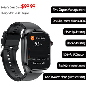 KealthTech TK16 🔥Blood Glucose + Five Organ Health Monitoring 🔥 High end Health Management Smart Watch-2