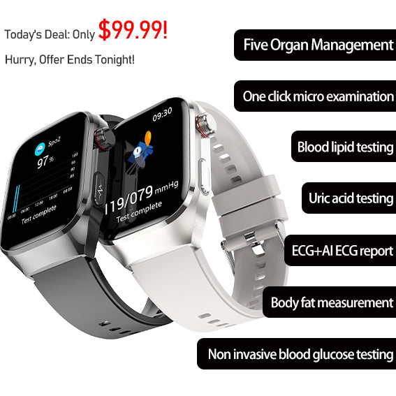 KealthTech TK16 🔥Blood Glucose + Five Organ Health Monitoring 🔥 High end Health Management Smart Watch-8