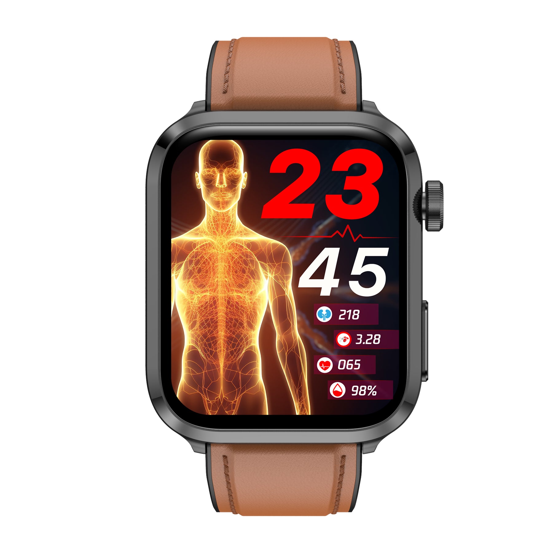 KealthTech K22 One Click Activation of Laser Therapy Non-invasive Monitor Blood Glucose Uric Acid Blood Lipid Blood Pressure Blood Oxygen Heart Rate SOS Smart Watch