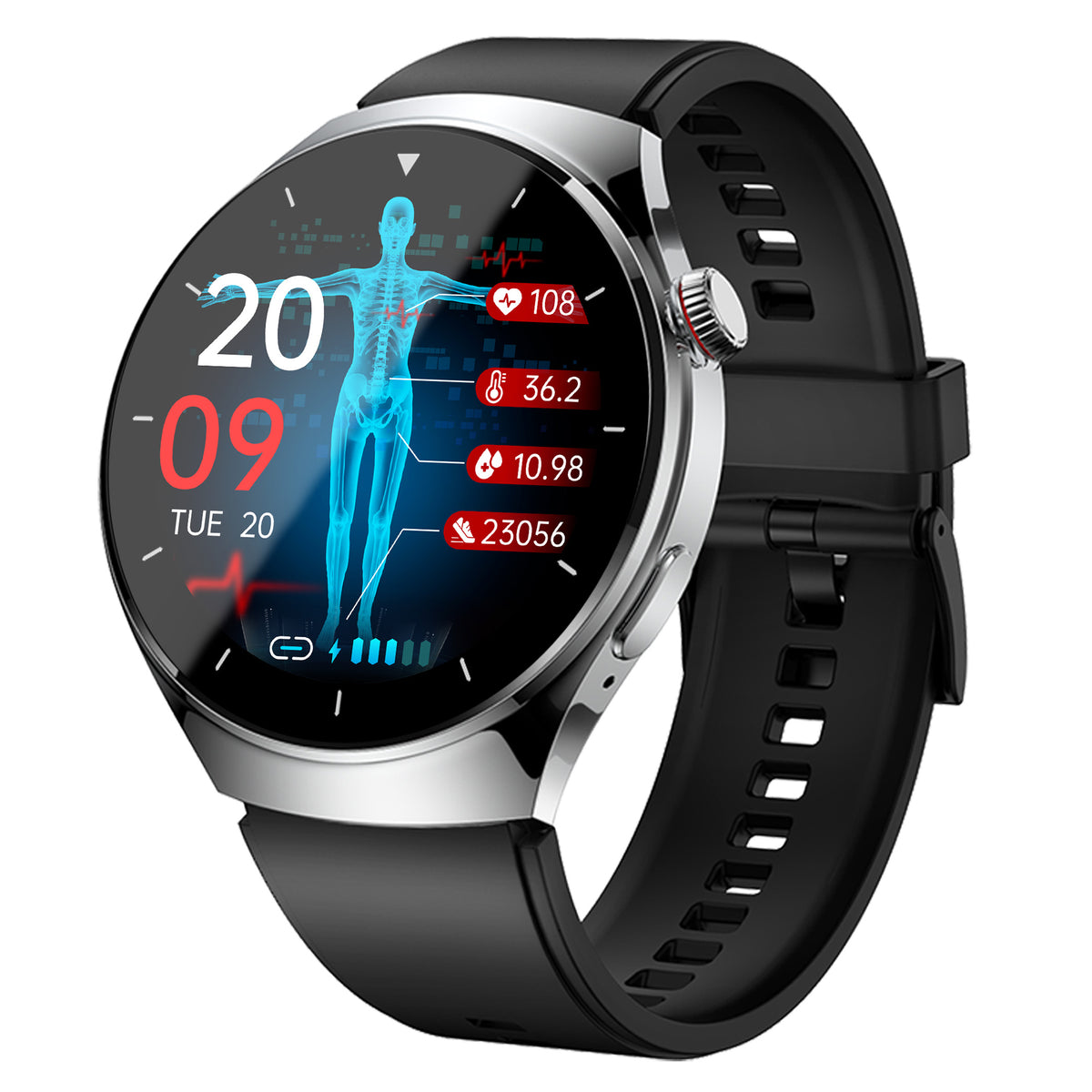 KealthTech K09 Pro Non-invasive Blood Glucose Heart Rate Monitor Blood Oxygen Smart Watch