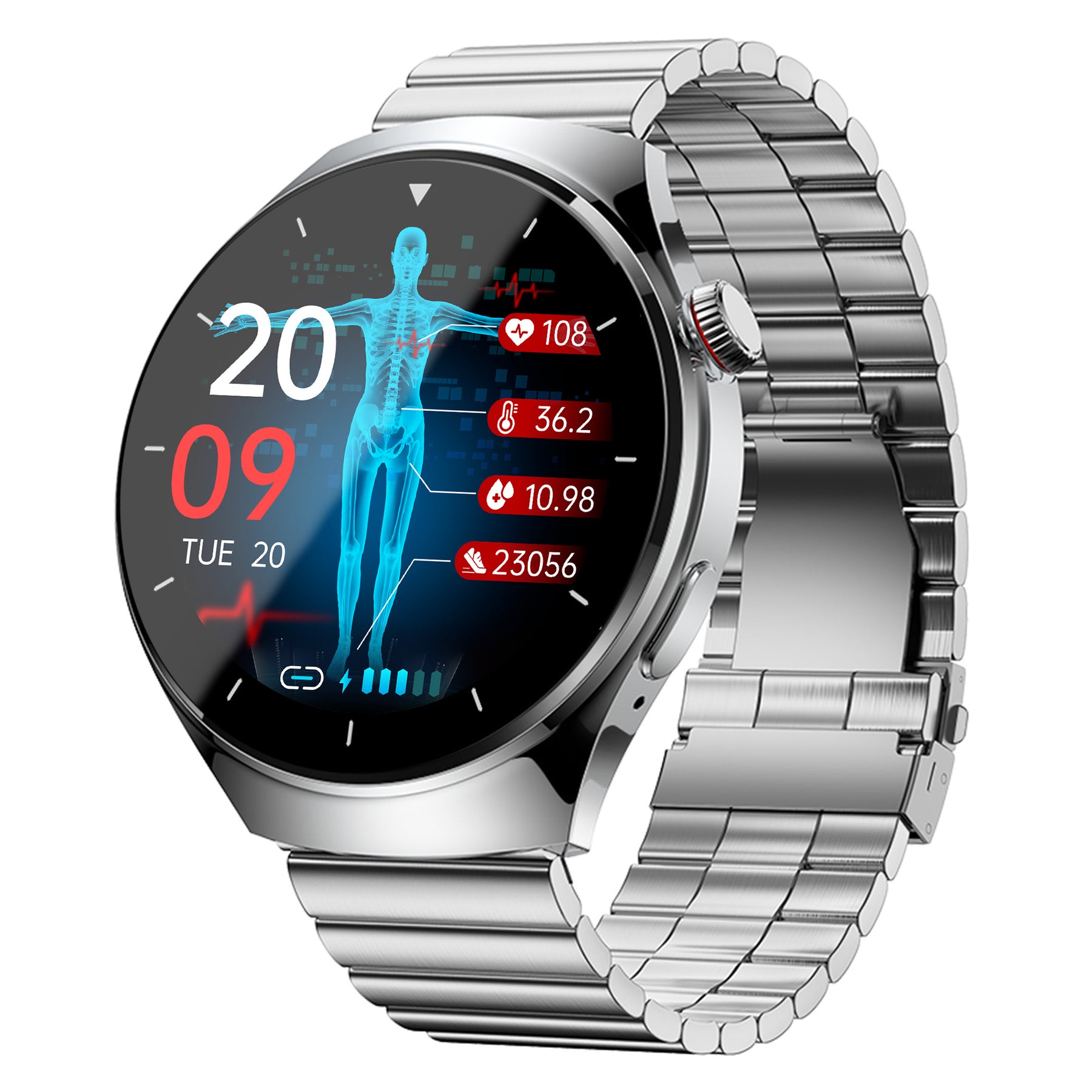 KealthTech K09 Pro Non-invasive Blood Glucose Heart Rate Monitor Blood Oxygen Smart Watch