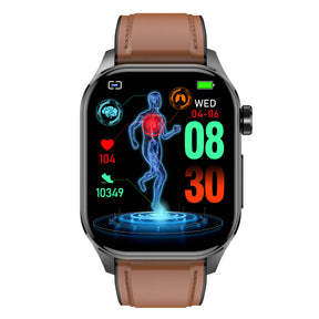 KealthTech K58 ECG Blood Glucose Body Composition 2.04 inch AMOLED Screen Health Management Watch