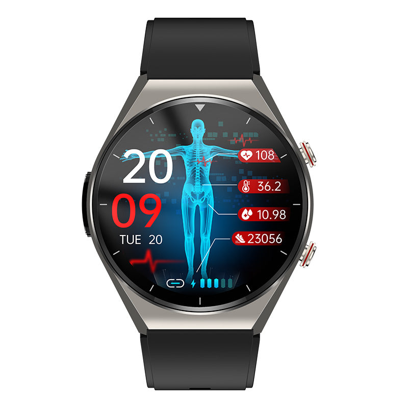 KealthTech K096 Pro One Click Activation of Laser Therapy Non-invasive Blood Glucose Heart Rate Monitor Blood Oxygen Smart Watch